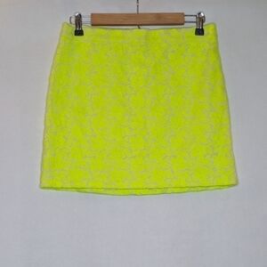 J Crew Mini Skirt Yellow